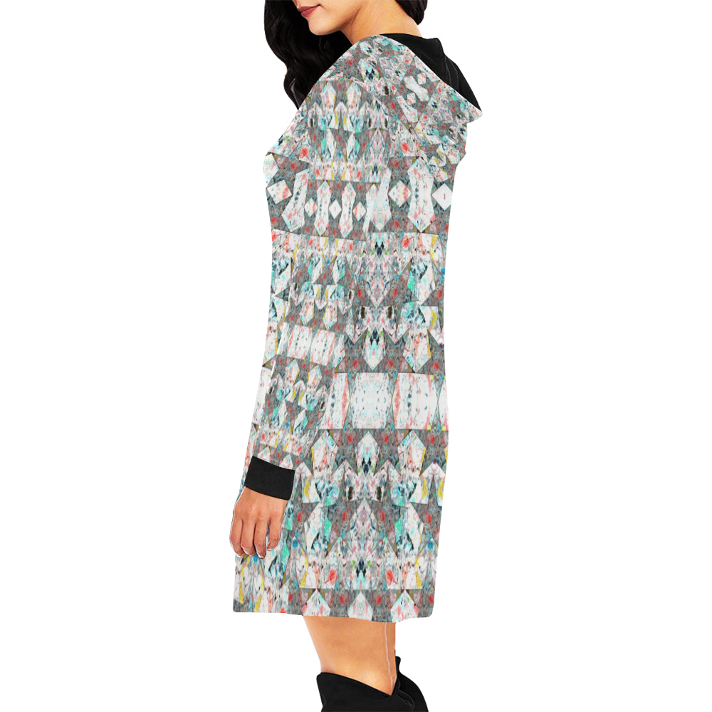 Women Mini Dress Hoodie By ChuArts