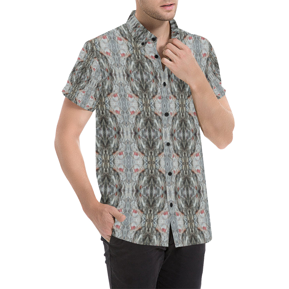 Men's Short Sleeve Shirt All Over-Print By ChuArts