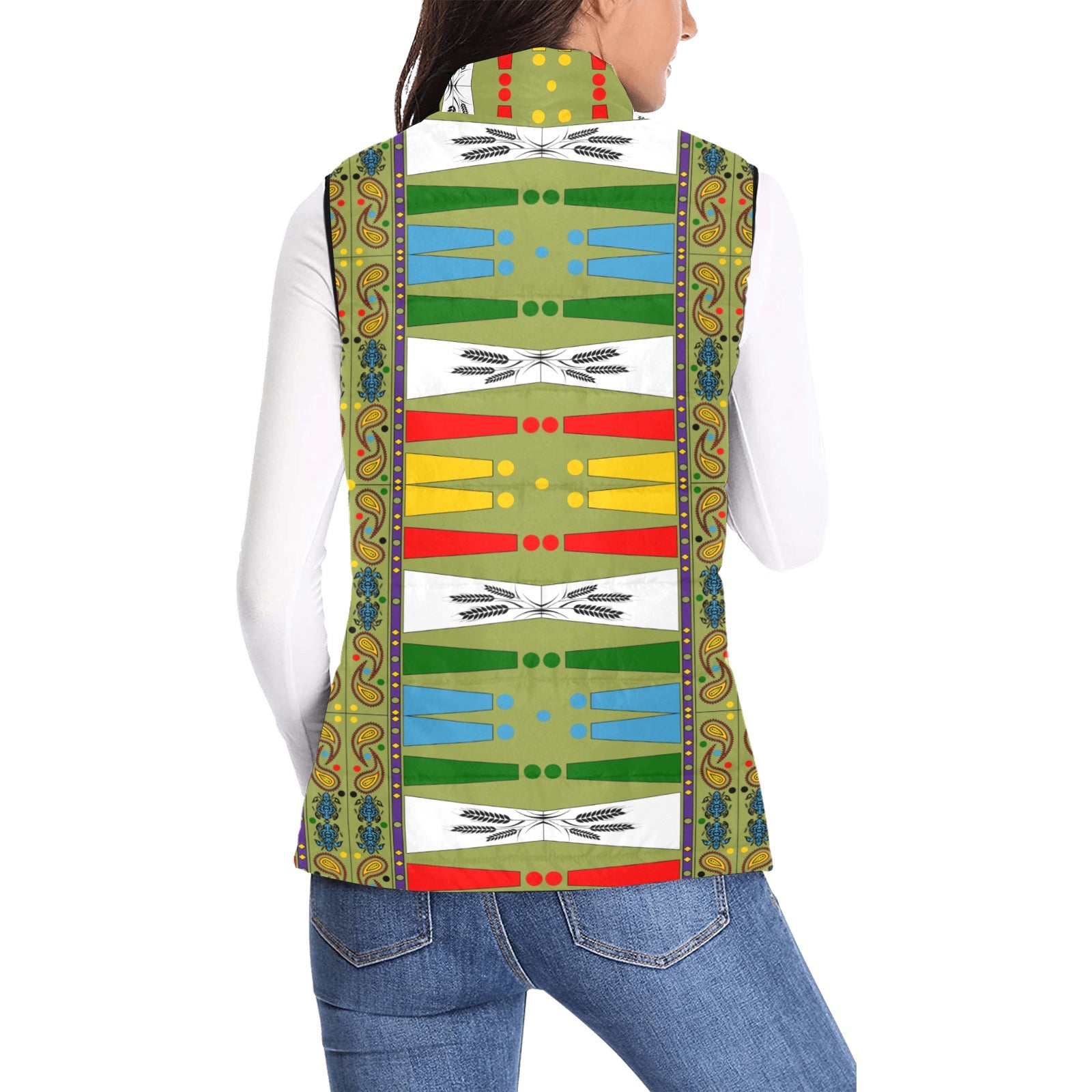 ChuArts "Native" W-Print by Clark Ulysse Women's Padded Vest